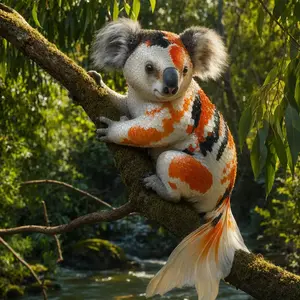 Koala + Koi fish